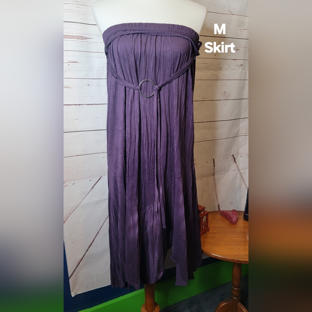 Purple Skirt with Ring Detail